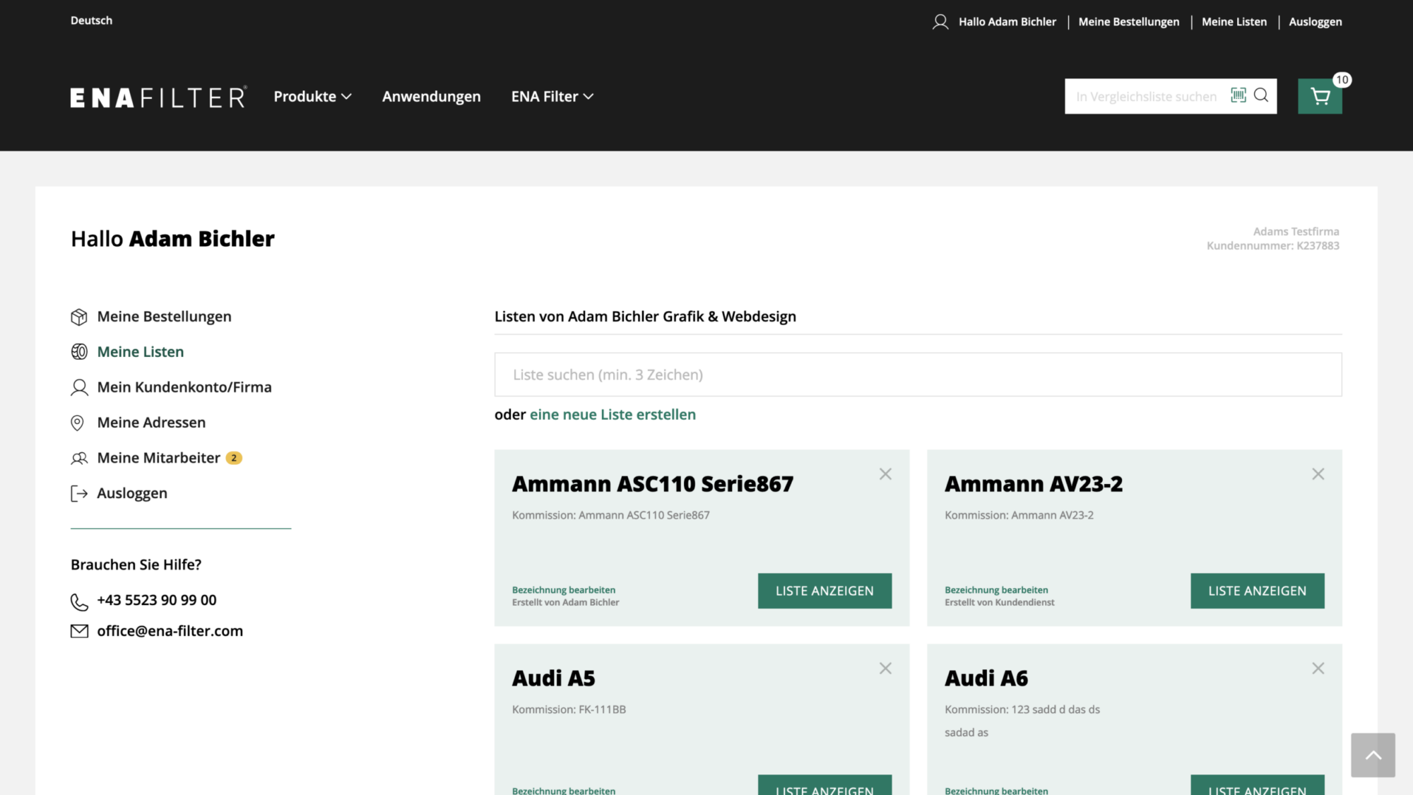 ENA Filter WooCommerce Webshop Fahrzeuglisten